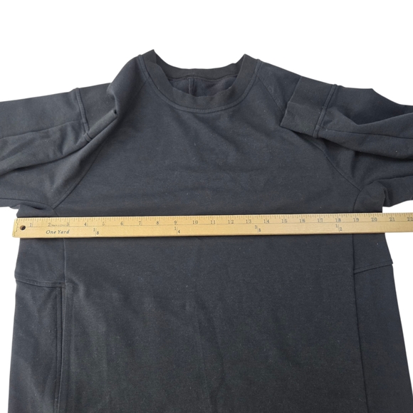 Lululemon Side Zipper Scuba Sweatshirt Workout Pullover Womens Medium Black - Picture 10 of 10
